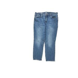 Ana Mid Rise Boyfriend Women's size 14 Dark Wash Blue Denim Jeans